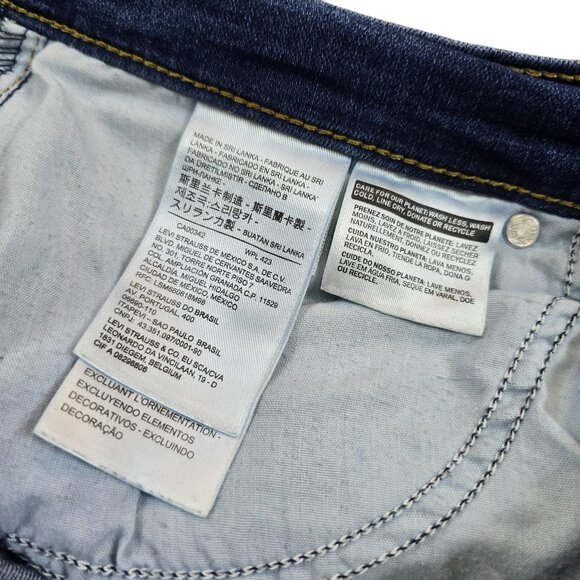 Levi’s Jeans Womens 20W Blue Classic Straight Plus Size Stretch Denim Mid Rise - Picture 4 of 15